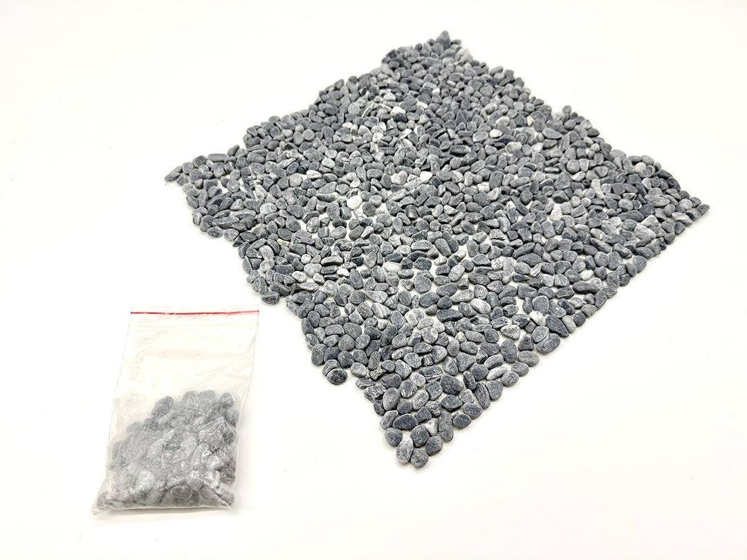 洗い出しシート 602(Black Pebble) 2分 7-9mm 11枚入＋予備石/約1㎡ 1辺直線