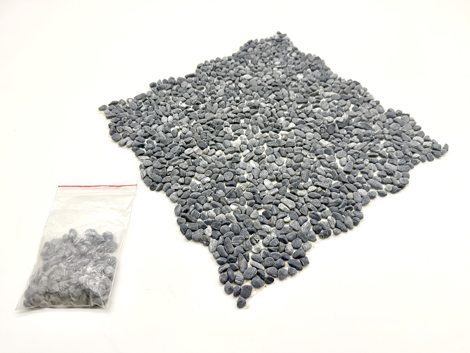 洗い出しシート 602(Black Pebble) 2分 7-9mm 11枚入＋予備石/約1㎡ 4辺波型