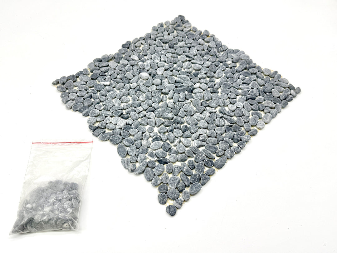 洗い出しシート 602(Black Pebble) 3分 9-13mm 11枚入＋予備石/約1㎡ 1辺直線