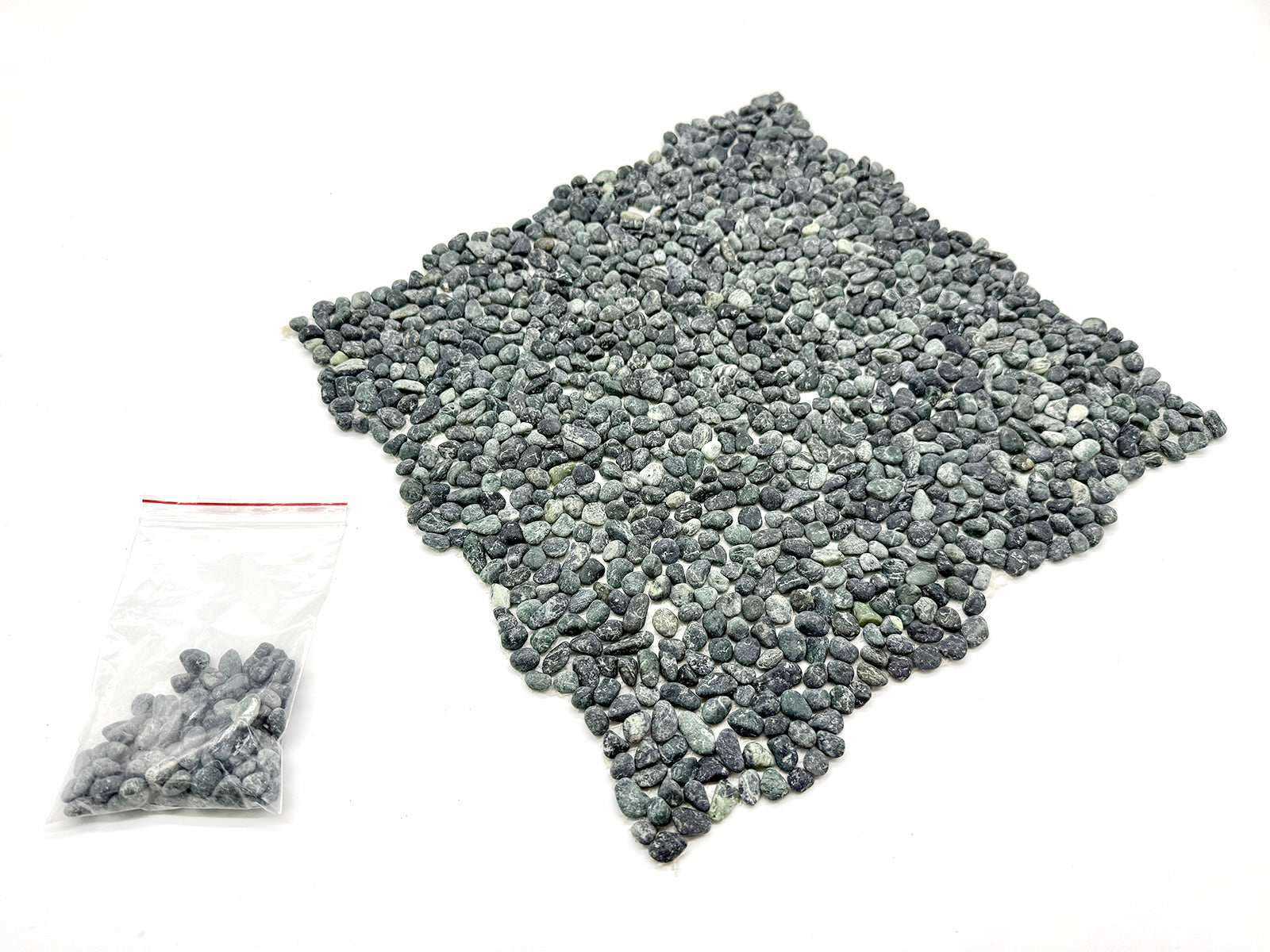 洗い出しシート 603(Dark Green Pebble) 2分 7-9mm 11枚入＋予備石/約1㎡ 4辺波型