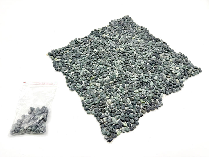 洗い出しシート 603(Dark Green Pebble) 2分 7-9mm 11枚入＋予備石/約1㎡ 4辺波型
