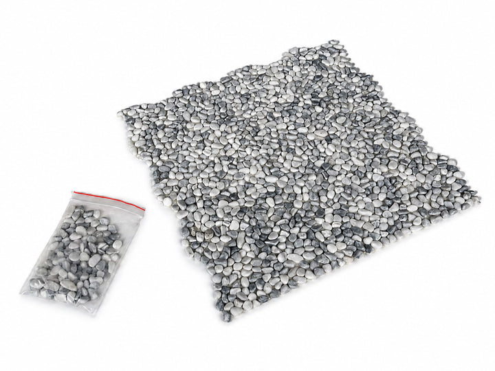 洗い出しシート 604(White Pebble) 2分 7-9mm 11枚入＋予備石/約1㎡ 1辺直線