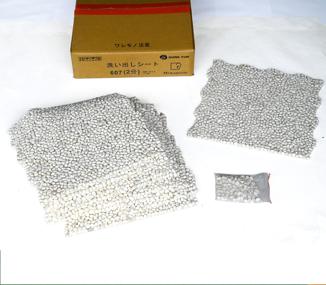 洗い出しシート 607(Dolonite) 2分 7-9mm 11枚入＋予備石/約1㎡ 1辺直線