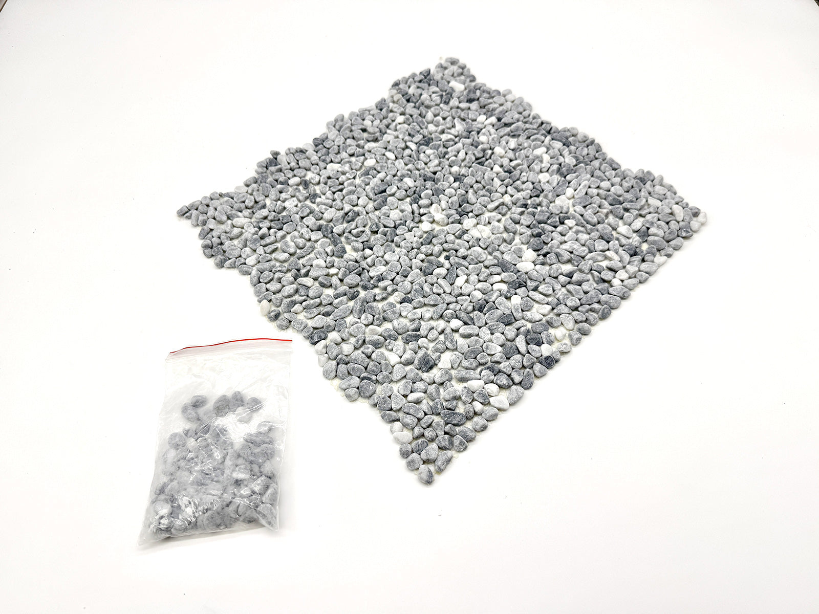 洗い出しシート 608(Gary Pebble) 2分 7-9mm 11枚入＋予備石/約1㎡ 1辺直線