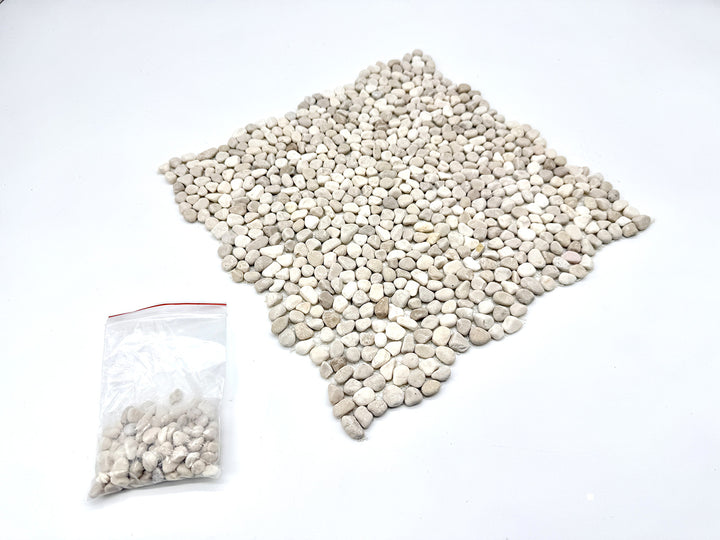 洗い出しシート 702(Beige Pebble) 3分 9-13mm 11枚入＋予備石/約1㎡ 4辺波型