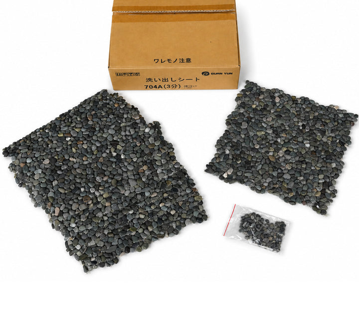 洗い出しシート 704A(A Emerald Pearl Stone) 3分 9-13mm 11枚入＋予備石/約1㎡ 4辺波型