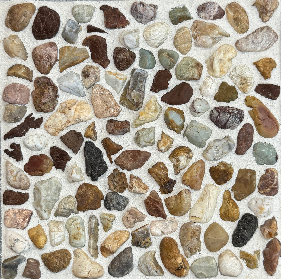 【在庫限り50％OFF】洗い出しシート 707(Cloud Stone) 2分 7-9mm 11枚入＋予備石/約1㎡ 4辺波型