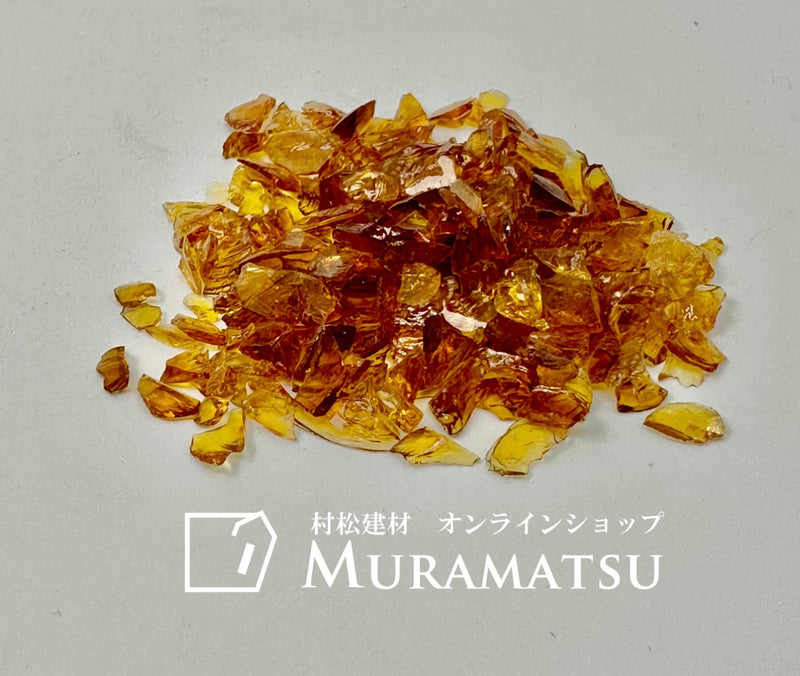 ガラス骨材　アンバー（飴）3〜６mm　　１kg（送料込み）