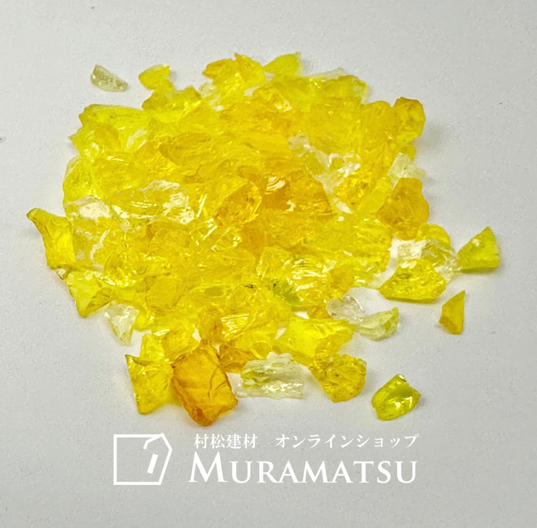 ガラス骨材　イエロー（黄）　3〜6mm　　１kg（送料込み）